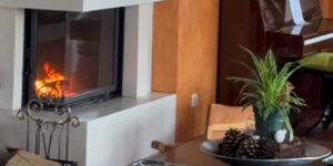 Un fuego, un momento tranquilo